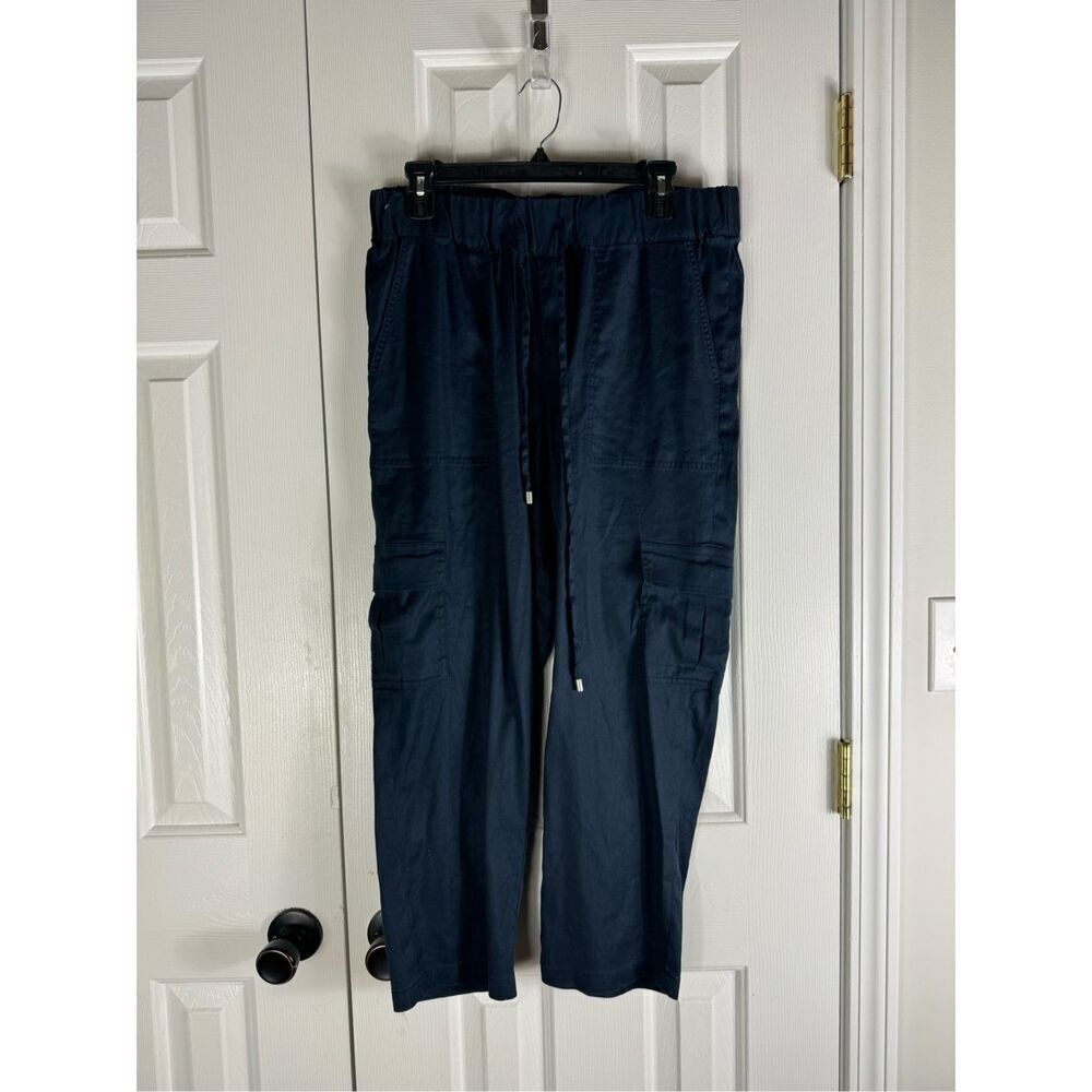 Liverpool Womens Navy Linen Pants Size 10-30